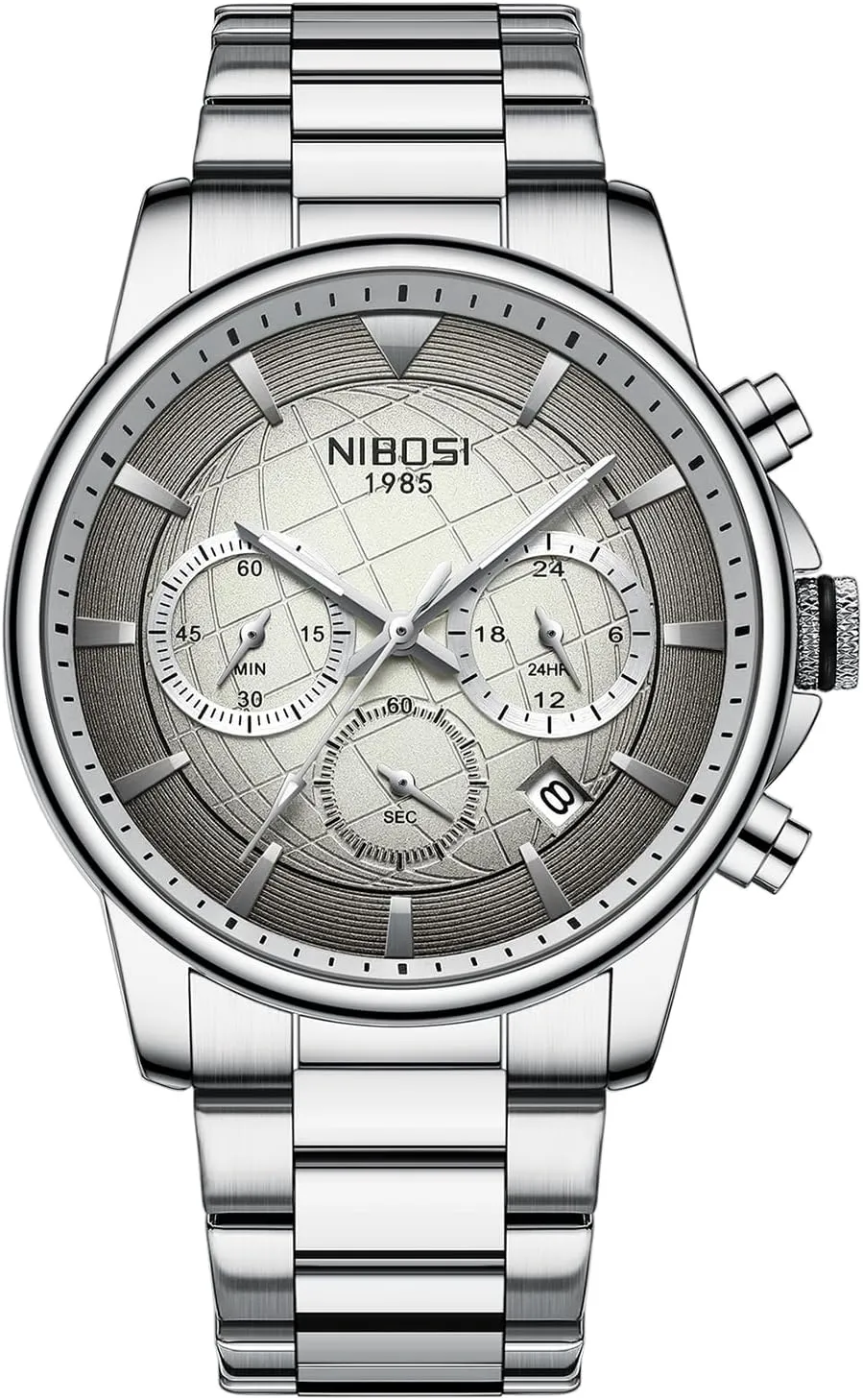 Waterproof Stainless Steel Strap Men's Wrist Watches Analog Dainty Business Dress Designer Quartz Watches for tornado pulp mislead Men NIBOSI Mens Watches Military Chronograph Watch with Calendar 