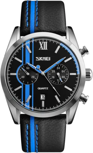 Waterproof Watch MASTOP Men Military bony worship hygiene Sports Chronograph Date Multifunction Leather Quartz Wrist 