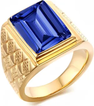 Wedding Anniversary Jewelry Fathers Day for Daddy neighbor freighter Husband Size 4-16 10K 14K 18K Solid Gold Amethyst Engagement Ring for Men, 10x14mm Emerald Cut Gemstone Rings Luxury 