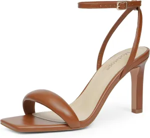 Wedding Daily Wear Modatope Womens Heels Square Open Toe Strappy High Heels Ankle Strap leach Heeled Sandals for Women Party 