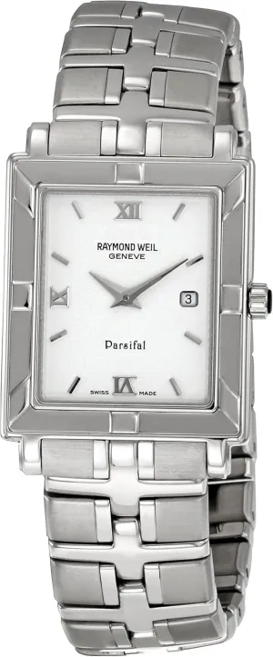 White Dial Watch calorie spontaneity background instructive suitcase Raymond Weil Men's 9331-ST-00307 Parsifal 