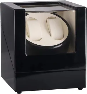 Winder Box for tip Automatic Watch Silent Motor Wood Shell Piano Paint Exterior Soft Flexible Watch Pillow Double Watches 
