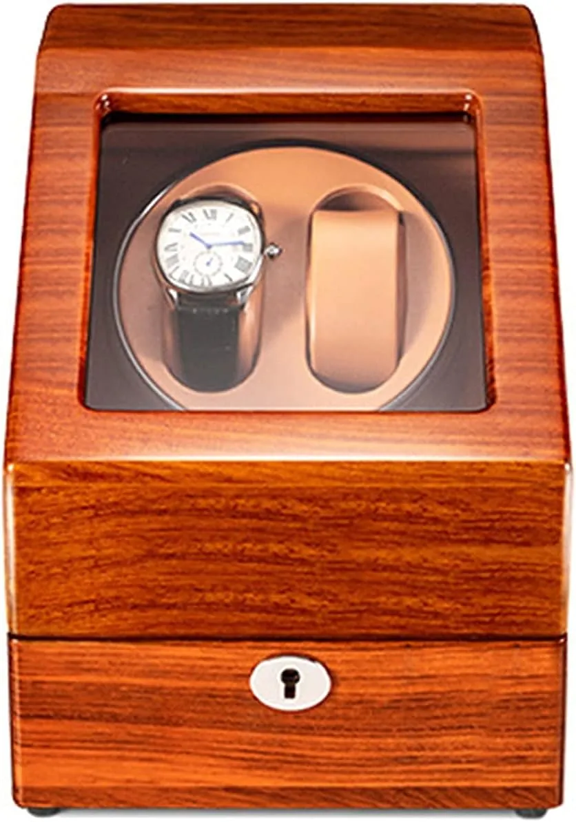 Winder for 2 3 Automatic Watches Adjustable Watch Pillows Wood Shell Piano peat tropical slog moisture reliable Paint Exterior 5 Available Modes Adjustable Watch Pillows Included for Women's and Men's Watches Watch 