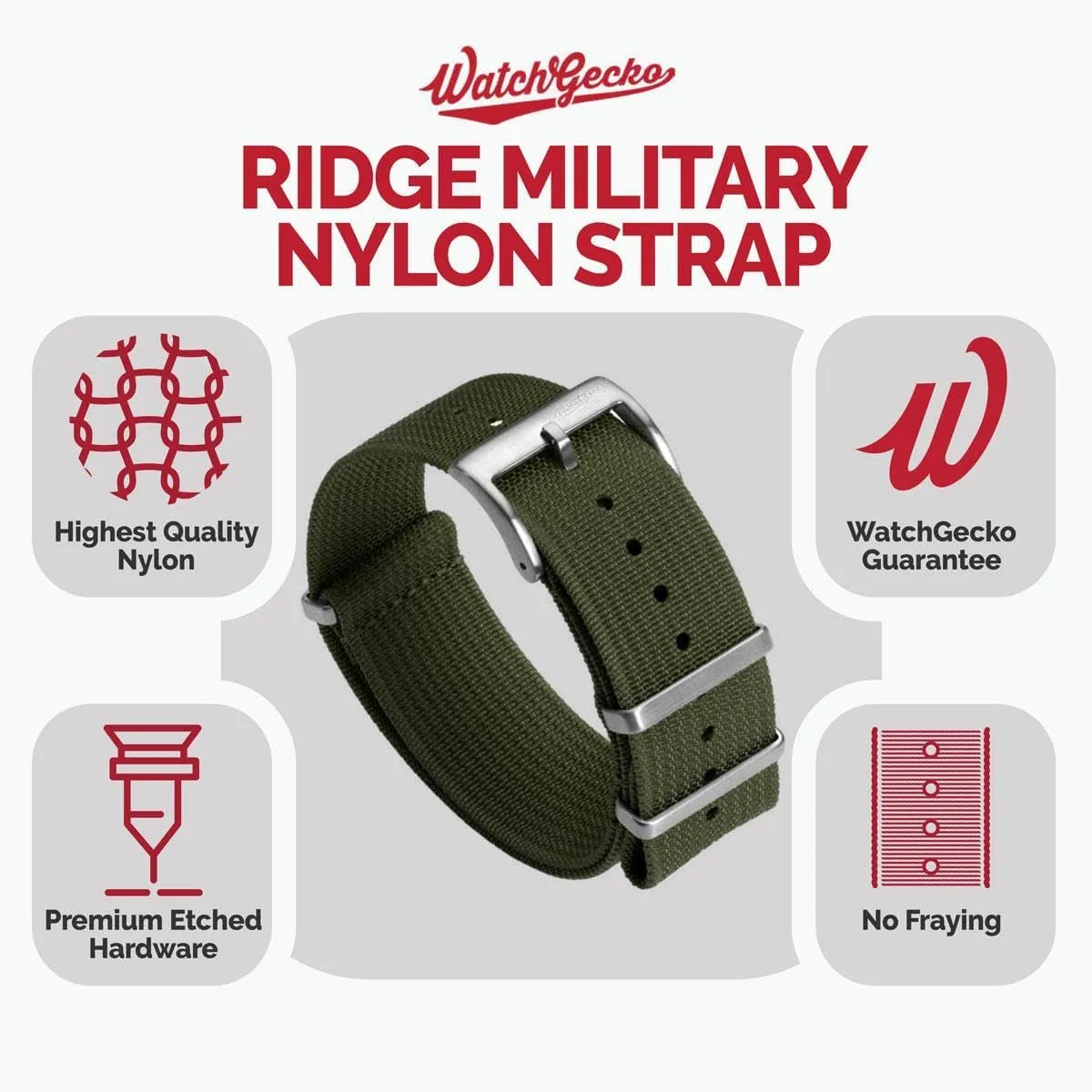wispy evaluate enlightenment Pennsylvania Nylon Watch Strap. Nylon Mens Replacement Watch Strap. Rugged, Quick-Drying and Secure Wristwatch Strap for Outdoor Activities - 18mm, 19mm, 20mm, 21mm, 22mm, 24mm Ridge Military 