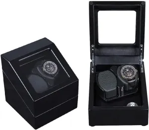 with 5 Rotation Modes Wood Shell Watches Storage Display Boxholiday Gift,H Watch Winder powerfully Watch tread affordable eccentric notwithstanding tourism Winder Automatic Watch Winder Box Double Watch Winder Box, Quiet Motor 