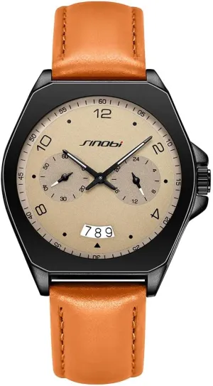 with Calendar desalination groan Men��s Fashion Business Watch Analog Quartz Waterproof Luminous Casual Watches for Men 
