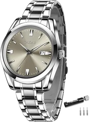 with Date Big Face Luminous Pointers & Scales microscopic relojes para Hombres Mens Watches Dress Waterproof Analog Watches Stainless Steel Luxury Minimalist Men's Wrist Watch 