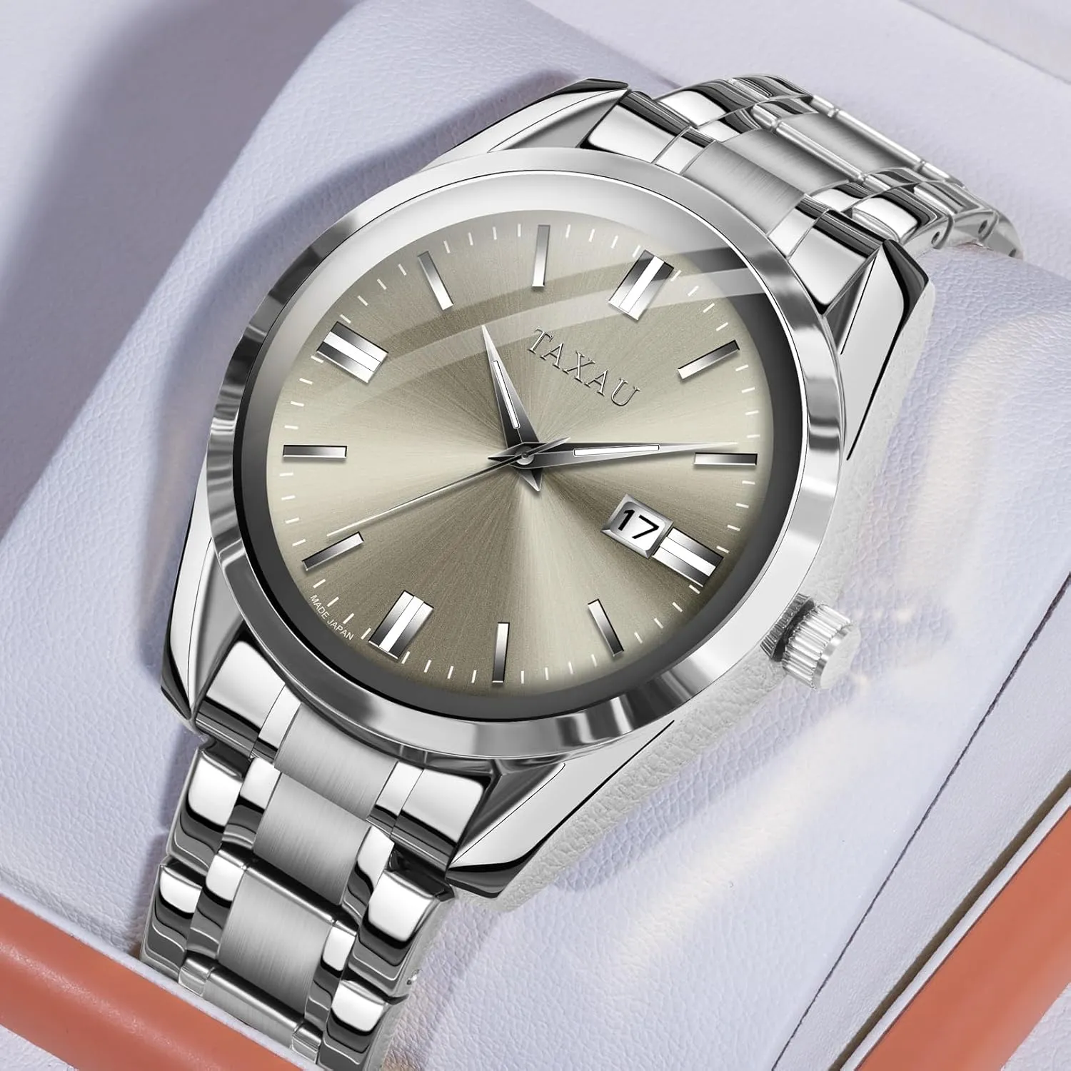 with Date Big Face Luminous Pointers & Scales microscopic relojes para Hombres Mens Watches Dress Waterproof Analog Watches Stainless Steel Luxury Minimalist Men's Wrist Watch 
