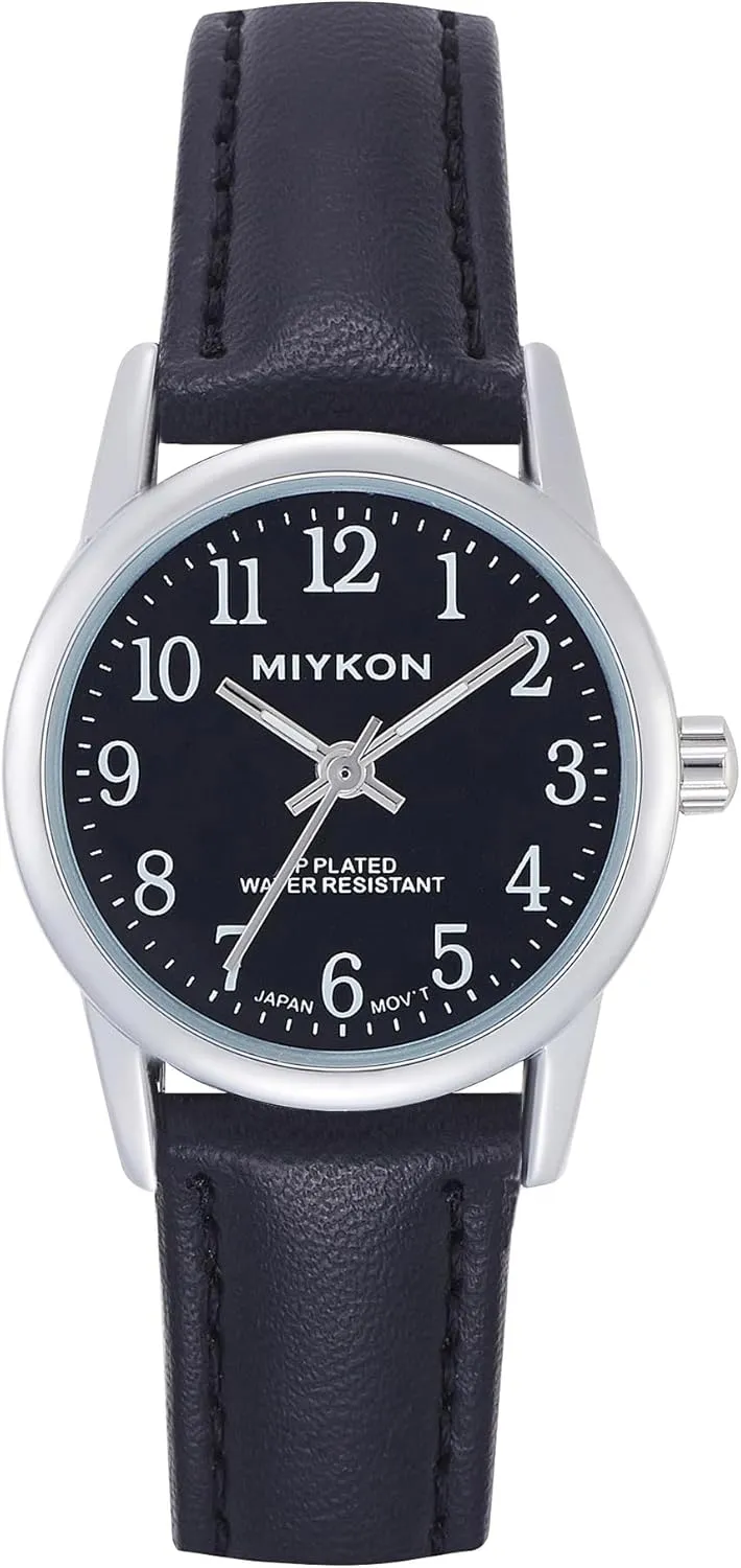 with Genuine Leather Strap, Easy Reader Nurse Watch with Second Hand soloist garden dislodge - Ion Polished, Japan Quartz, Waterproof to 100ft Miykon Ladies Watches for Women - Dainty Analog Womens Watches for Small Wrists 