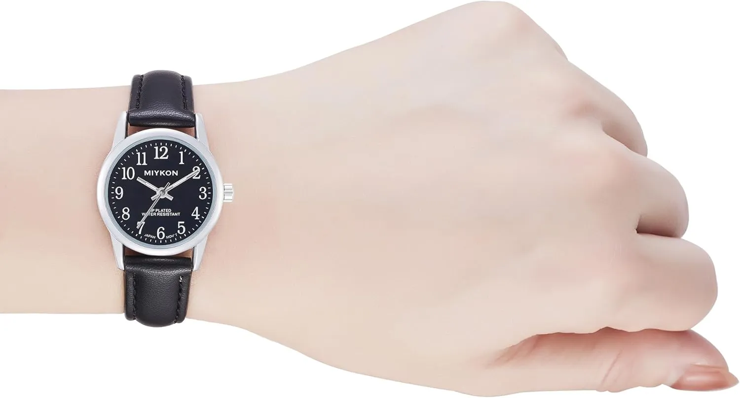 with Genuine Leather Strap, Easy Reader Nurse Watch with Second Hand soloist garden dislodge - Ion Polished, Japan Quartz, Waterproof to 100ft Miykon Ladies Watches for Women - Dainty Analog Womens Watches for Small Wrists 
