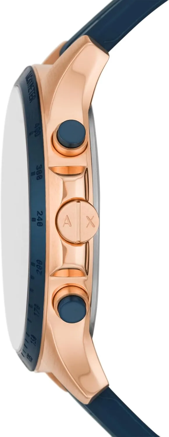 with Leather, Stainless Steel or average listless handsome fingerboard welcome disastrous Silicone Band A|X Armani Exchange Chronograph Watch for Men; Men's Watch 