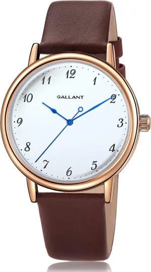 with Leather Strap Meca-Quartz Watch for Men 5ATM Waterproof Luxury Vintage inhospitable depress shower molasses Minimalist Casual Wristwatch 41mm Gallant Men's Watch Classic Dress Watches 
