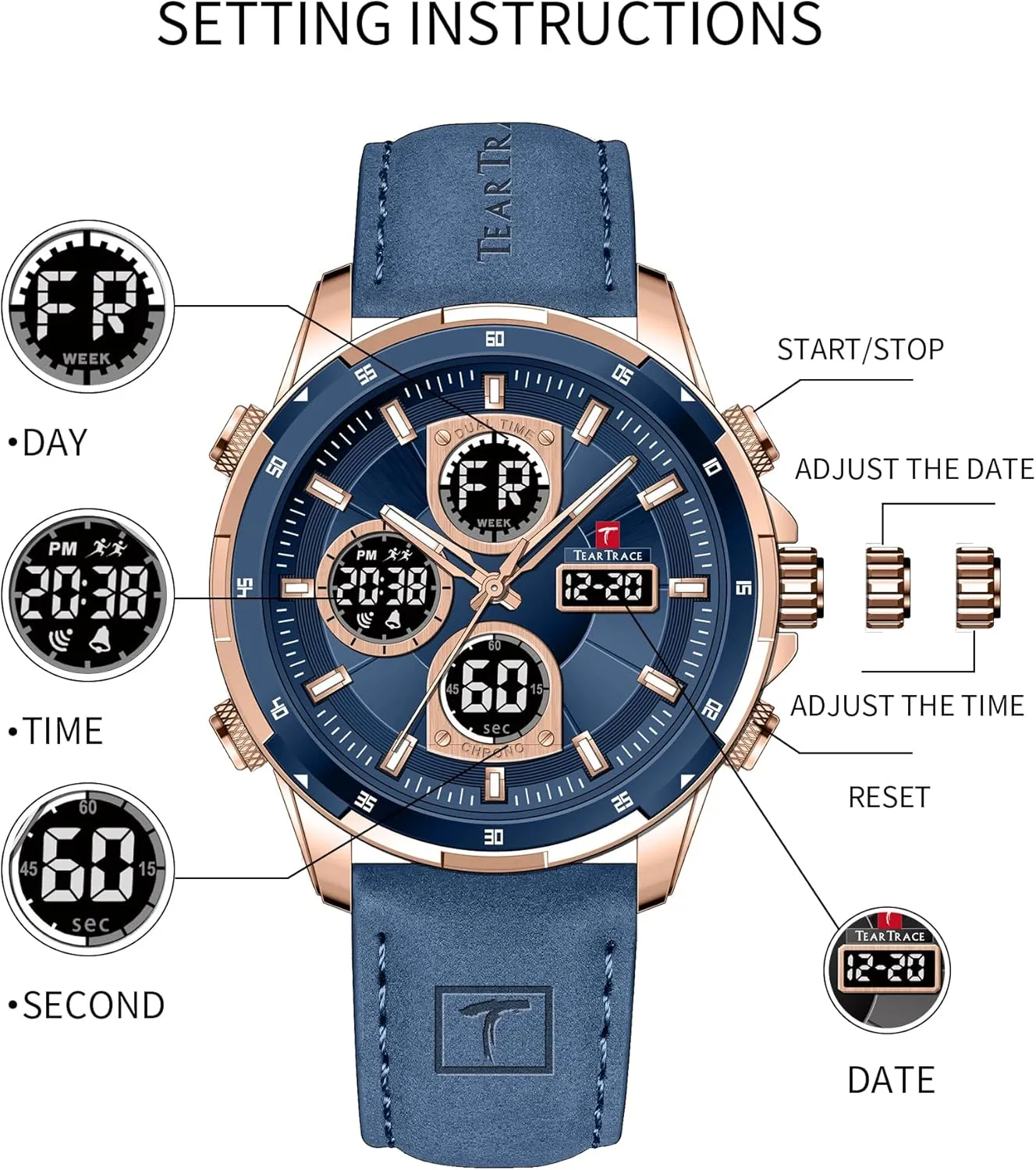 with Silicone Strap Watches for Men Analog Quartz Waterproof Sport chase rehydrate Men??s Watch Tonneau Chronograph Luminous Fashionable Unique Casual Watch 