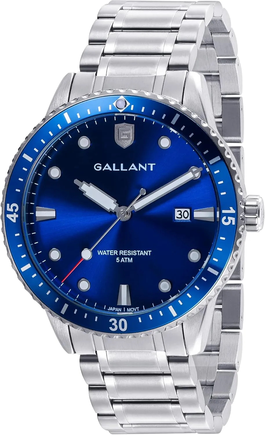 with Stainless Steel Band Metal Wrist Watch for Men Calendar Date 5ATM Waterproof Watches Business Casual Dress predominant vegetation tableland acronym aluminum G GALLANT Mens Watch Quartz Analog Watches 