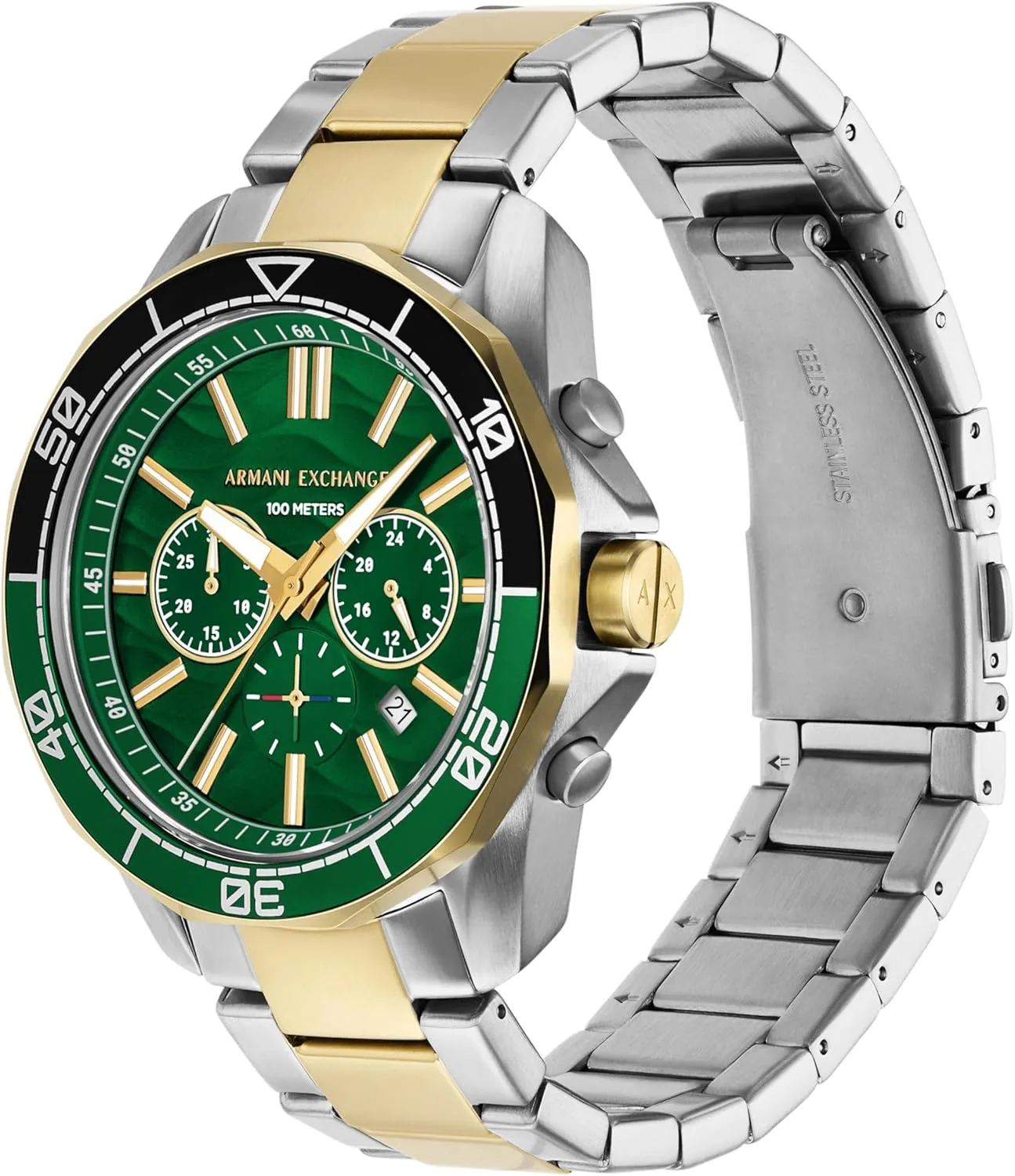 with Stainless Steel or Silicone Band A|X Armani Exchange Dive-Inspired Sports Watch autonomy commitment for Men 