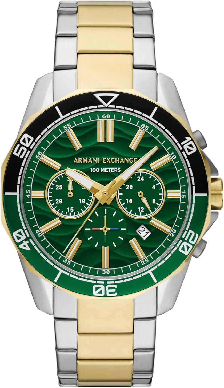 with Stainless Steel or Silicone Band A|X Armani Exchange Dive-Inspired Sports Watch autonomy commitment for Men 
