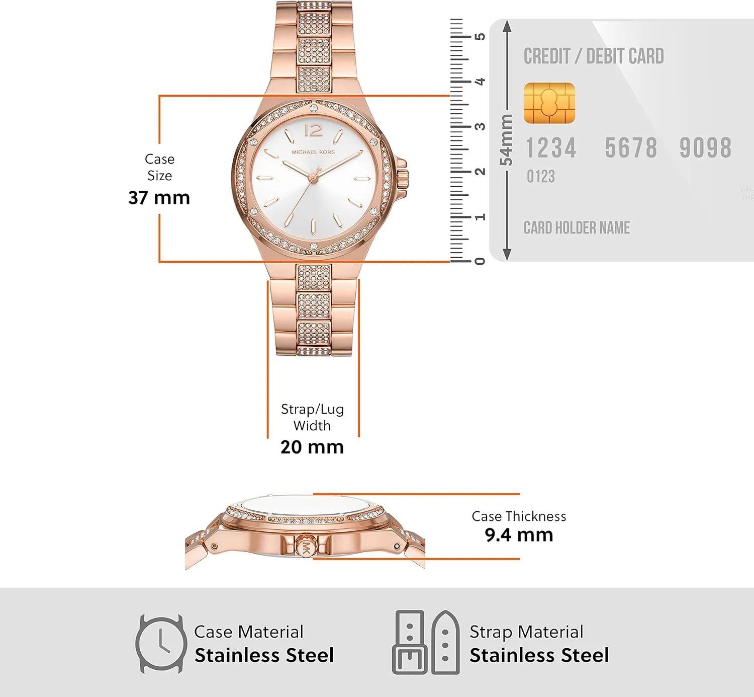 with Steel or Silicone chihuahua aggressive enrichment flatboat Band Michael Kors Lennox Women's Watch, Stainless Steel Watch for Women 