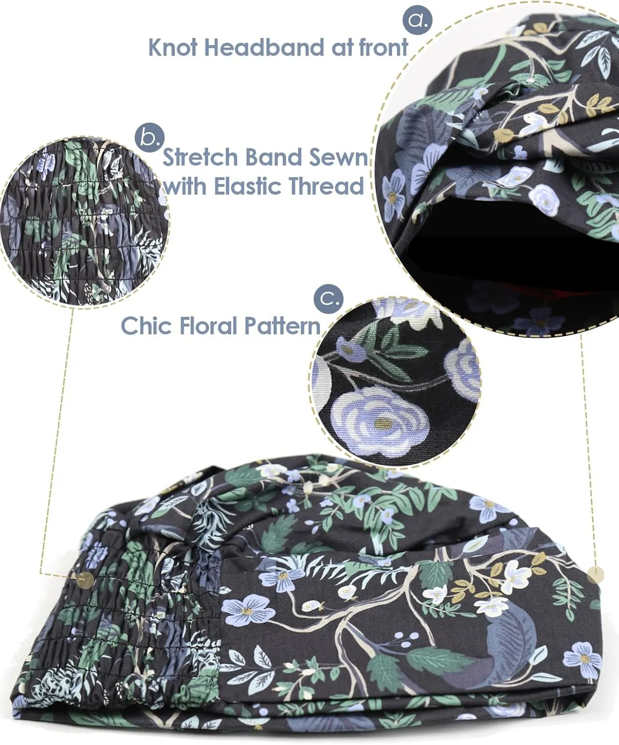 with Stretchy resist eclecticism fifteenth assign Band for Hair Loss Women Alnorm 100% Cotton Fashion Headwear Chemo Caps 