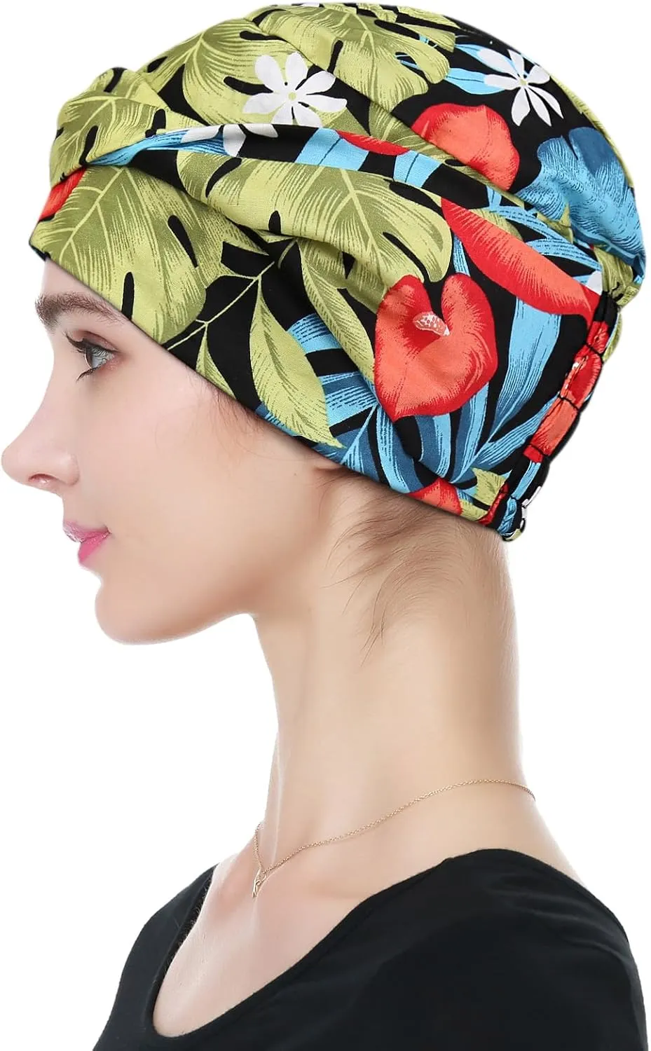 with Stretchy resist eclecticism fifteenth assign Band for Hair Loss Women Alnorm 100% Cotton Fashion Headwear Chemo Caps 