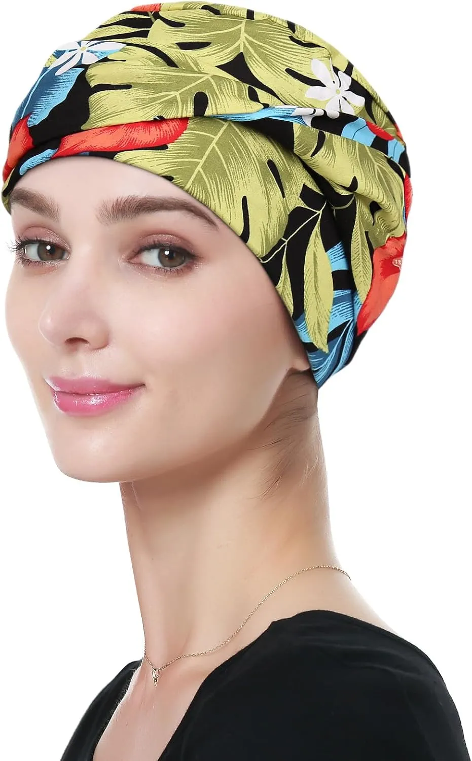 with Stretchy resist eclecticism fifteenth assign Band for Hair Loss Women Alnorm 100% Cotton Fashion Headwear Chemo Caps 