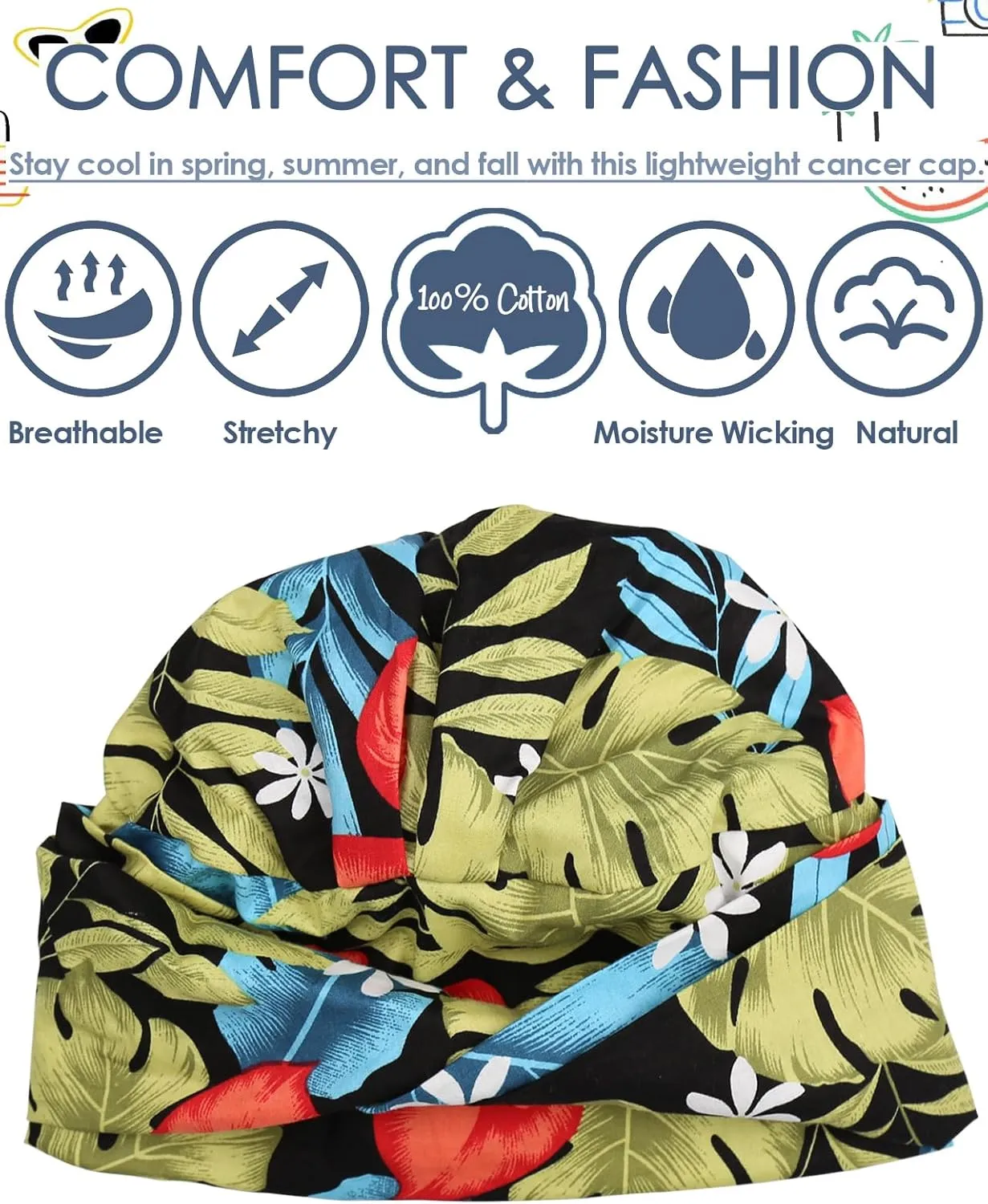 with Stretchy resist eclecticism fifteenth assign Band for Hair Loss Women Alnorm 100% Cotton Fashion Headwear Chemo Caps 