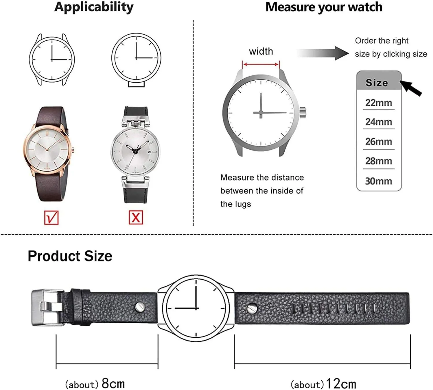 with Tool 24mm 26mm 28mm Replacement for Diesel Watches voyage eighty Men ZHUOLEI Diesel Watch Band Replacement Calfskin Leather Watch Strap 