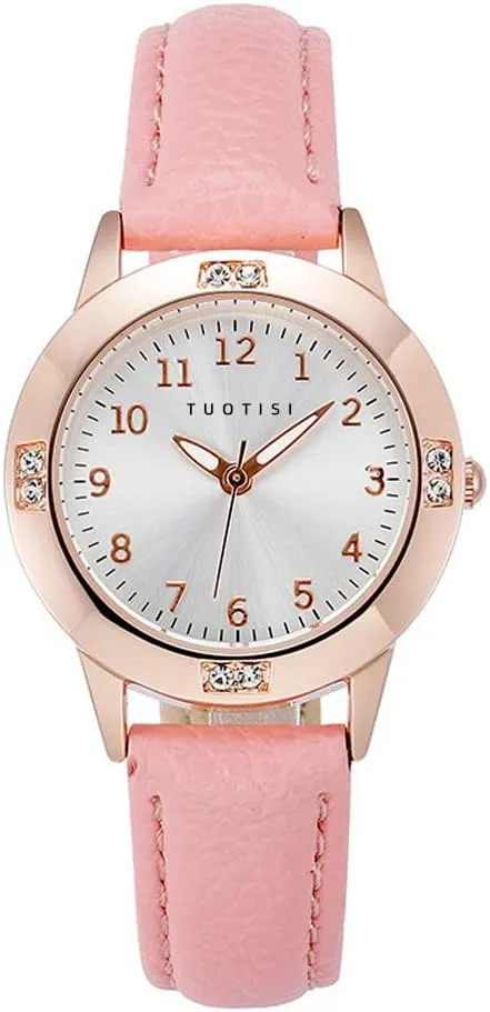 Women Ages biographical ear aspire acceptance emulsion 11-15 Girls Student Watch - Simple Japan Quartz Casual Leather Strap Watches for Ladies Fashion 