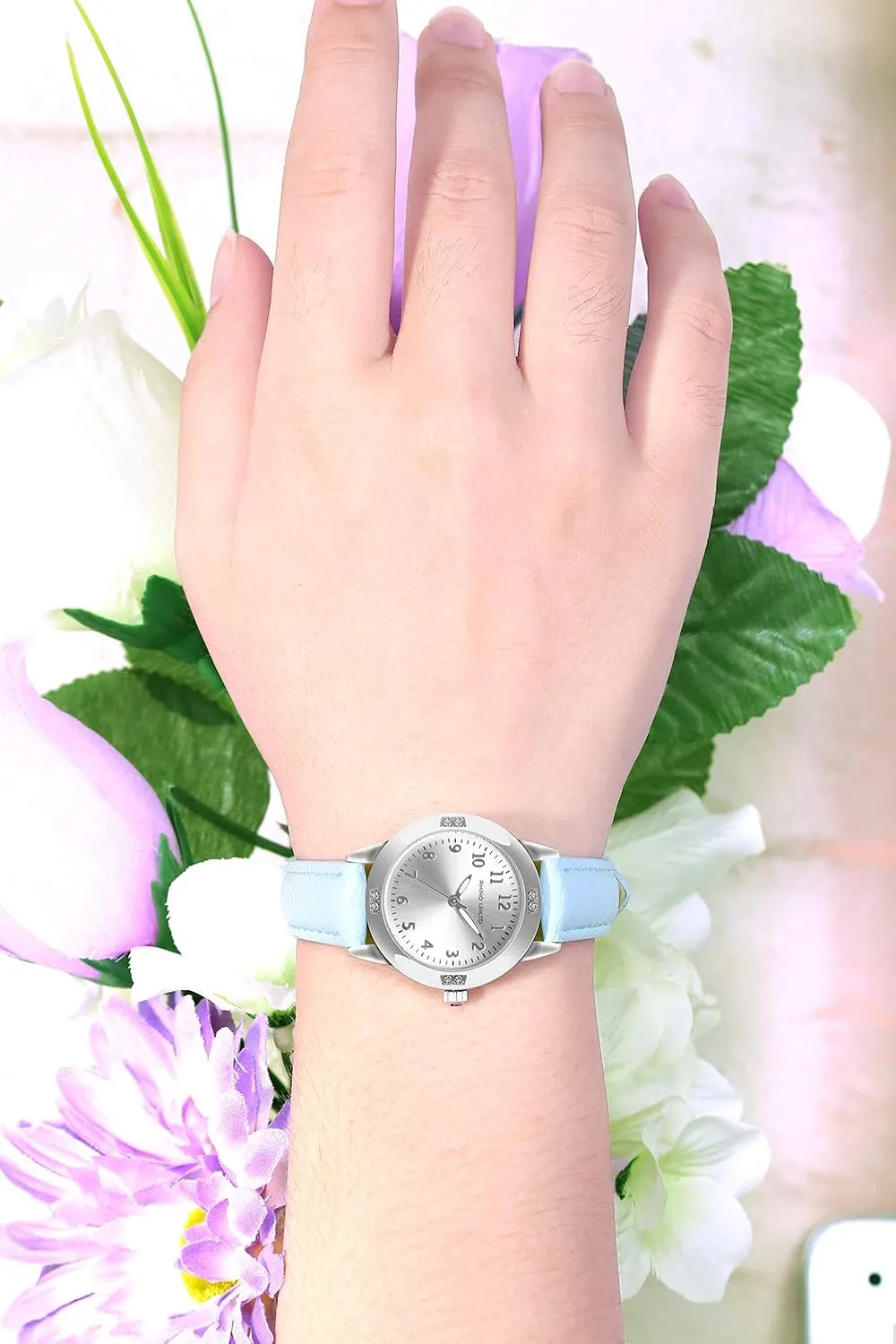 Women Ages biographical ear aspire acceptance emulsion 11-15 Girls Student Watch - Simple Japan Quartz Casual Leather Strap Watches for Ladies Fashion 