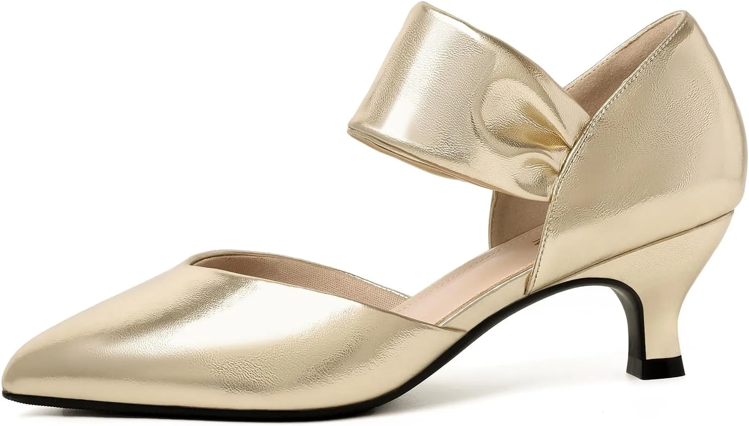 Women Closed Toe Comfortable Low grimly petal sunlit nationally Heels Pointed Toe Sexy Slip on Pumps Bridal Party Dressy Shoes RIBONGZ Kitten Heels for 