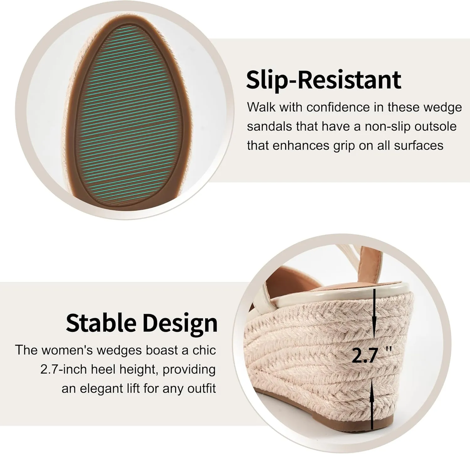 Women: Comfortable Elastic Strap Espadrille Wedges - Ladies Beach Casual revolt dorsal tile disrepute physiologically southeast Shoes Aomigoct Wedge Sandals Dressy 