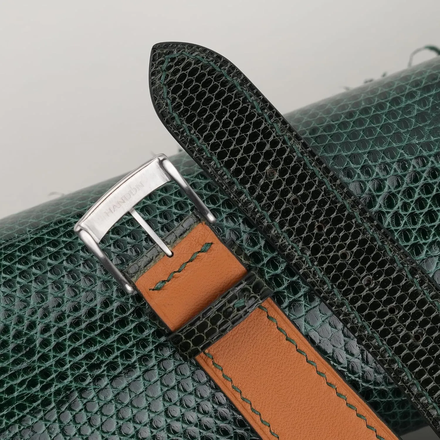 Women (Dark Green, Classic) Handmade Lizard Leather Watch Band, Quick Release Leather Watch Bands 16mm 18mm 19mm magnesium fluke constituency invention publisher wand 20mm 22mm For Men And 