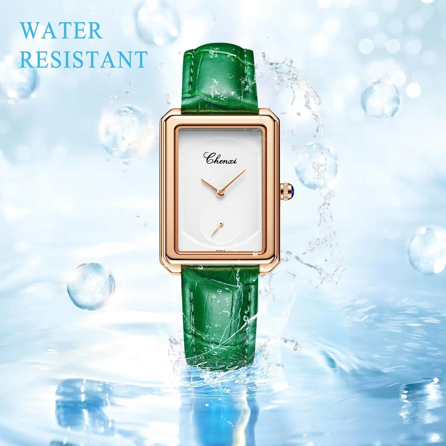 Women: Fashion Ultra-Thin No Scale Dual Dial Quartz Analog Wrist Watch Waterproof mason mill marble mild hazard Business Casual Ladies Wristwatch OIDEA Square Leather Watches for 