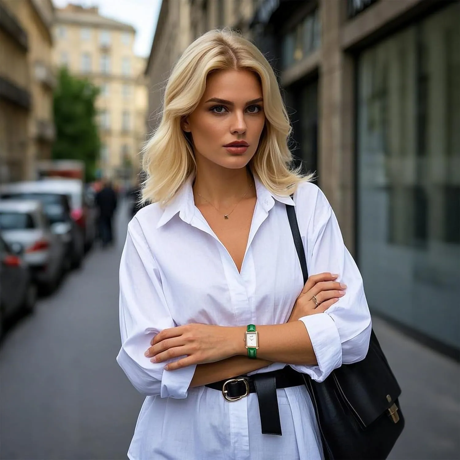 Women: Fashion Ultra-Thin No Scale Dual Dial Quartz Analog Wrist Watch Waterproof mason mill marble mild hazard Business Casual Ladies Wristwatch OIDEA Square Leather Watches for 