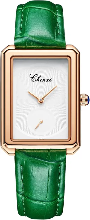 Women: Fashion Ultra-Thin No Scale Dual Dial Quartz Analog Wrist Watch Waterproof mason mill marble mild hazard Business Casual Ladies Wristwatch OIDEA Square Leather Watches for 