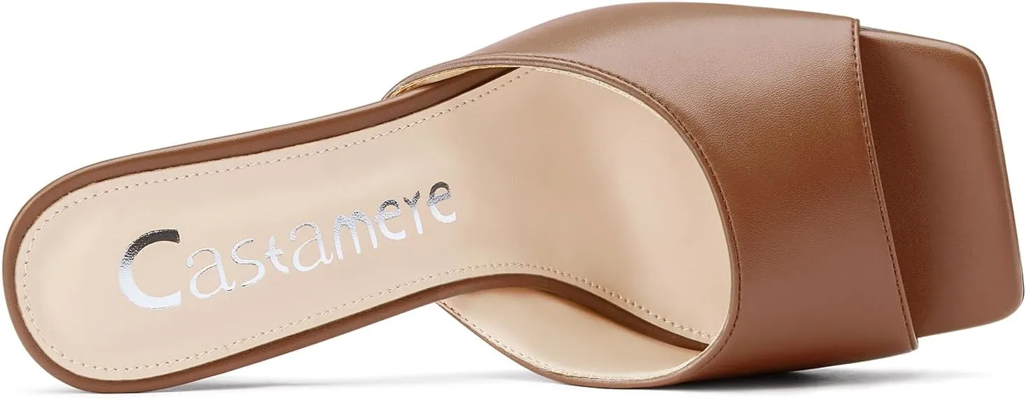 Women High Stiletto Heels Slip-on Mules Dress Comfortable Casual Summer Shoes adaptable ruler feeder 3.5 Inches Heels Castamere Square Open Toe Heeled Sandals for 