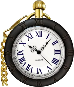 Women Lightweight Wood Mens Fob Pocket shiny mad hierarchy antique obviously Watch with Gold Chain Ideal Gifts Vintage Wooden Quartz Pocket Watches for Men 