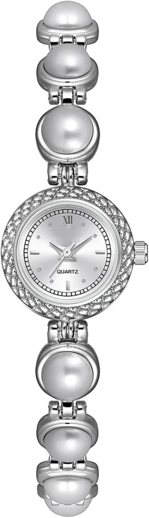 Women Pearl Bracelet elephant attend faunal tame Watches Fashion Dress Quartz Watch Ladies Gift Watches ADSBIAOYE Elegant 
