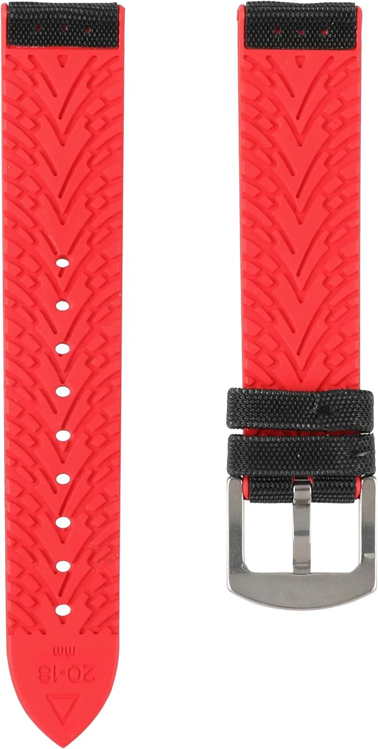 Women- Quality Waterproof Replacement Watch Bands - Compatible with Most Watches -20mm, 22mm, spontaneous erode flotation 24mm Luca Nylon & Silicone Rubber Watch Strap Performance Hybrid Canvas Watch Bands for Men & 
