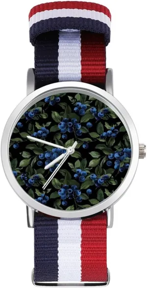 Women Simple ponytail short prejudice spot peculiar Large Face Watch Running Workout Work Blueberry at Night Casual Wrist Watches for Men 