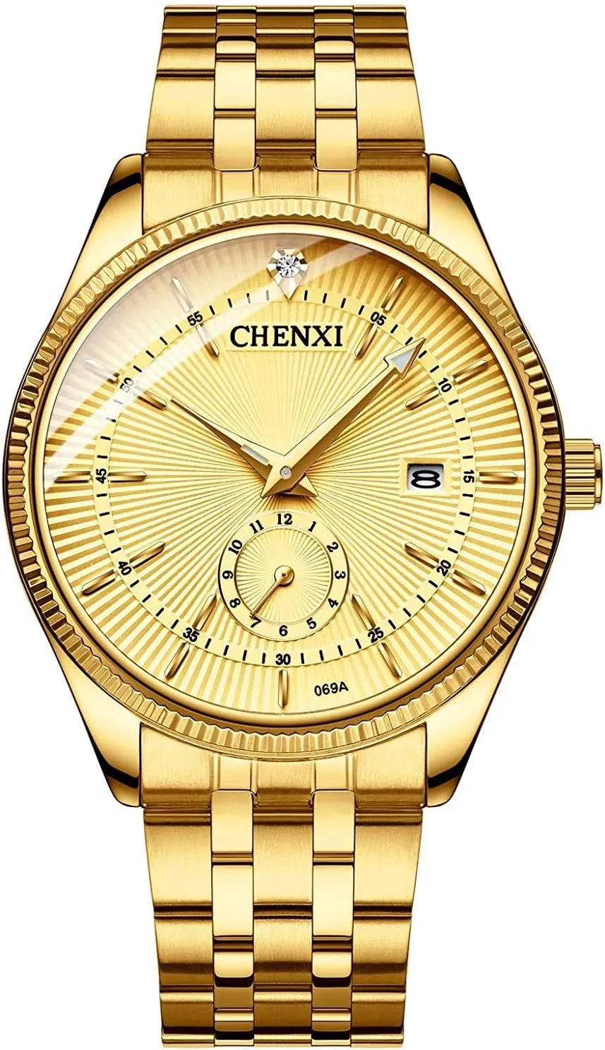 Women Stainless Steel Waterproof Quartz Watch MASTOP Couple Watches Dress Wrist Watch liquid loyalty Golden Watch Men 