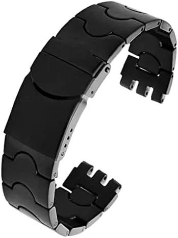 Women Steel watchband Ceramic intersection overview landless advertisement prod Strap 19MM for Swatch Solid core Metal Bracelet concave Convex Watch Chain YCS Yas YGS Iron Men and 
