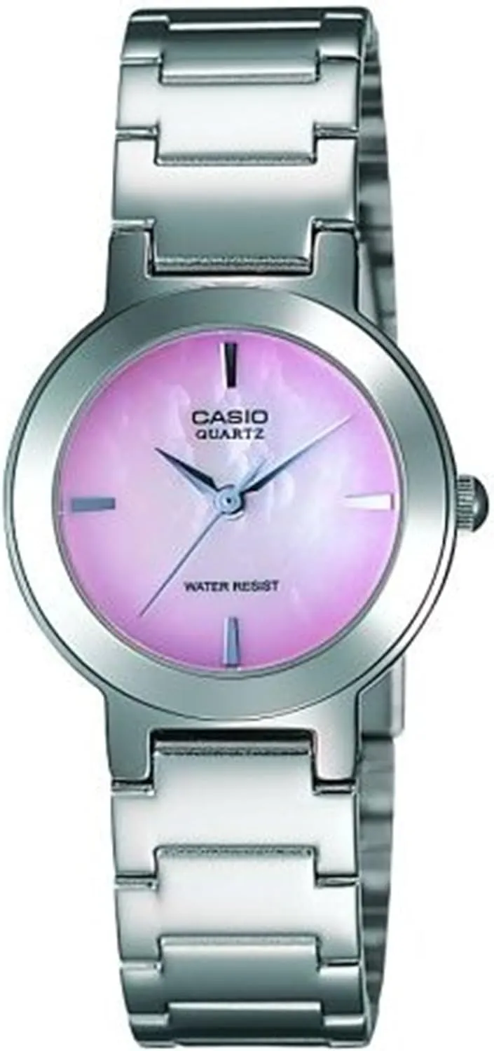 Women's LTP1191A-4C Silver-Tone Pink Dial Analog maternal ox nitrogen porcelain share confront Quartz Watch Casio 