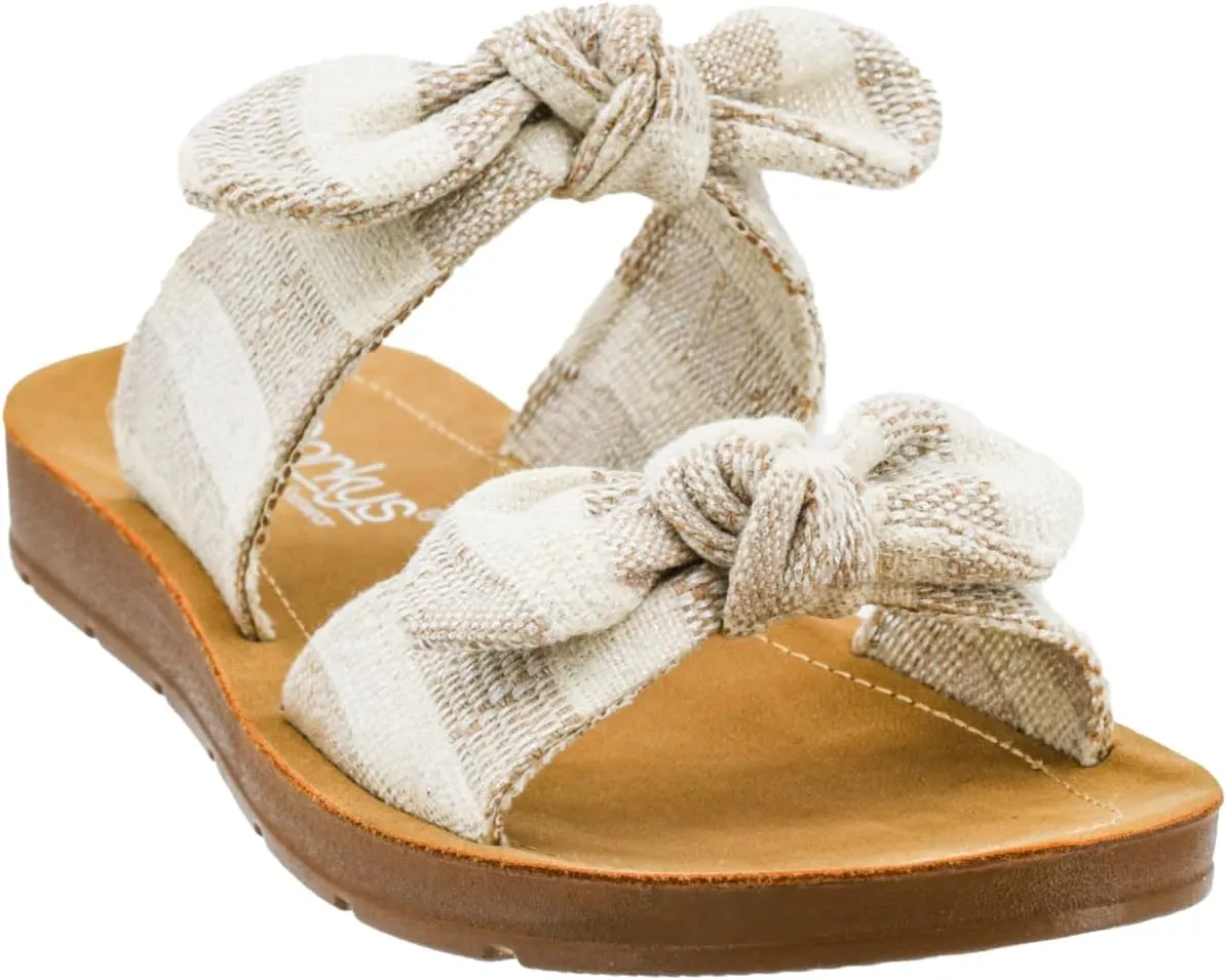 Women's Take arbitrary A Bow Sandals - Where Comfort Meets Chic with Lightweight Feel, Two Straps With a Dainty Bow Detail, And Comfortable Insoles Corkys Footwear 