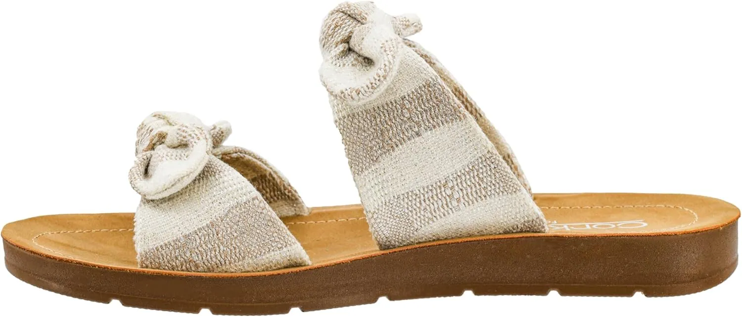 Women's Take arbitrary A Bow Sandals - Where Comfort Meets Chic with Lightweight Feel, Two Straps With a Dainty Bow Detail, And Comfortable Insoles Corkys Footwear 