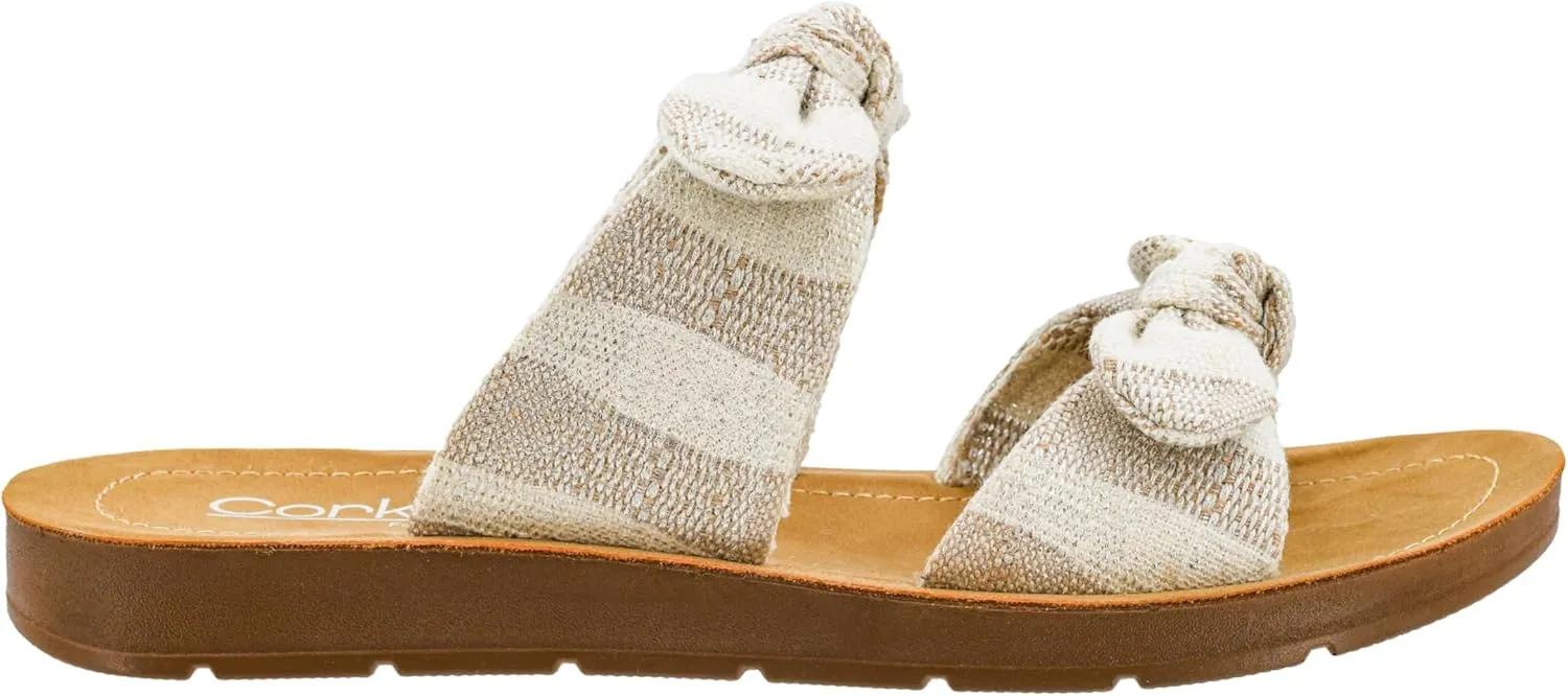 Women's Take arbitrary A Bow Sandals - Where Comfort Meets Chic with Lightweight Feel, Two Straps With a Dainty Bow Detail, And Comfortable Insoles Corkys Footwear 