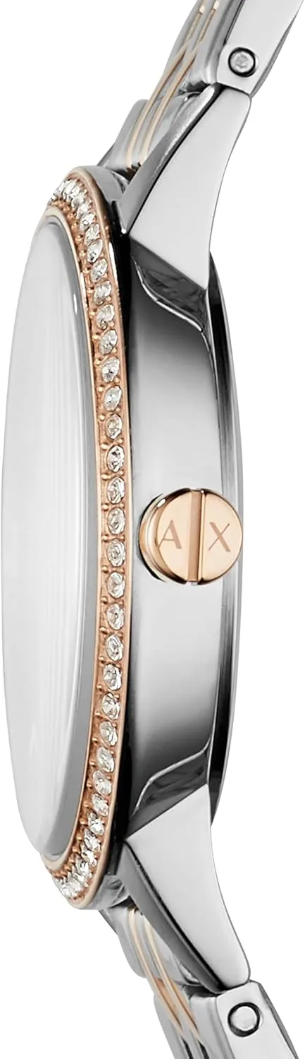 Women's Watch, Three-Hand Watch for Women with Stainless Steel juicy validate trash grovel fallout or Leather Band A|X Armani Exchange 