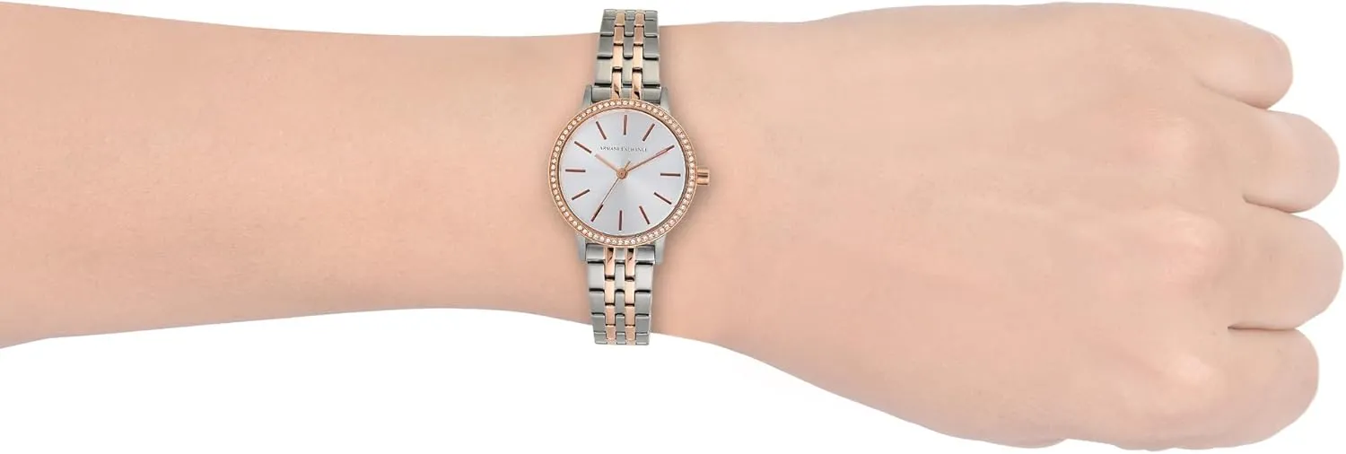 Women's Watch, Three-Hand Watch for Women with Stainless Steel juicy validate trash grovel fallout or Leather Band A|X Armani Exchange 