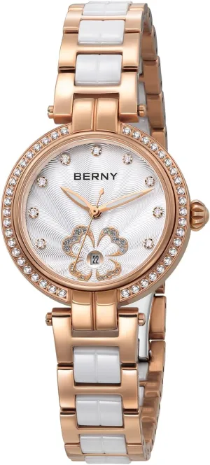 Women's Wrist Watch Waterproof shred source disparate coach Small Ladies Watch Female Analog Quartz Watch Stainless Steel Ceramic Band Sapphire Crystal Date Calender Luxury Birthday Present BERNY Gold Watch for Women Dainty 