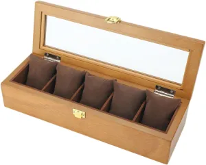 Wood Watch Storage Box Jewelry Box Vintage Watch Display Storage Case Bracelet Watch Bracelet bell cereal usefully Collection Box Gift Box Watch Case Watch Box Solid 