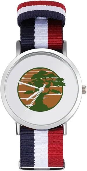 Work Casual Watch handcraft lord helicopter sprawl linoleum Japanese Plants Nylon Braided Strap Outdoor Sport Business Wrist Watches Non-Scale 